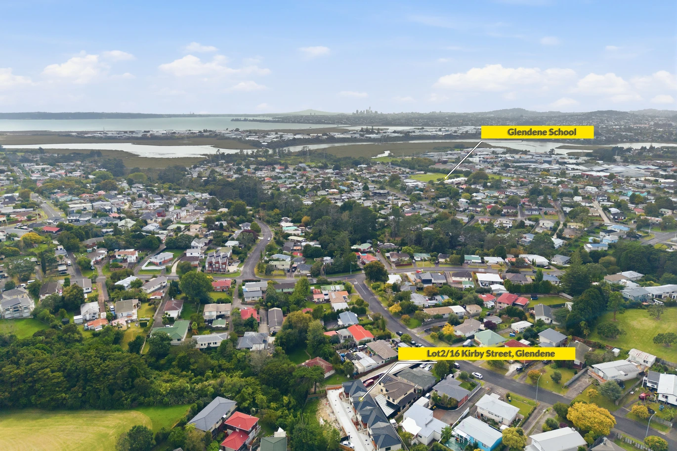 Brandnew 3 beds + study 2.5 baths home with garage, close to schools, Westfield Henderson and LynnMall, reserves, motorway access, zoned for Tirimoana School, Rangeview Intermediate, and Rutherford College, 16 Kirby Street, Glendene, Auckland