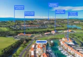 140m2 3 beds 2 baths waterfront apartment with marina views and 2 carports, Walk to cafés, bars, and 4 Square Metro Mart, Top-tier education nearby, Wentworth Primary School & College, Shakespeare Regional Park and beautiful local beaches are just minutes away, 57 Waterside Crescent, Gulf Harbour, Auckland