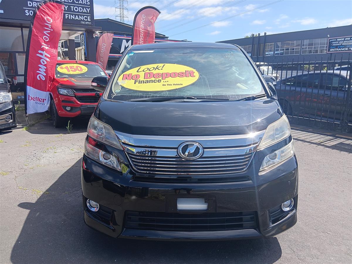 2012 Toyota Vellfire Station Wagon Automatic, 8 seats, Black, Petrol, 2,362 cc, 168,443 km