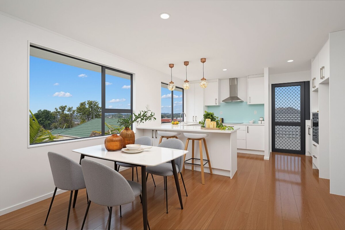 Once in 10 years, Overseas owners, 118m2 4 beds 2 baths house ( 2 beds 1 bath main home + 2 beds 1 bath granny) on 471m2 section, A generous deck, a practical shed and additional storage areas, and on New Year’s Eve you can even enjoy the fireworks from the Sky Tower from home, 140D Hepburn Road, Glendene, Auckland