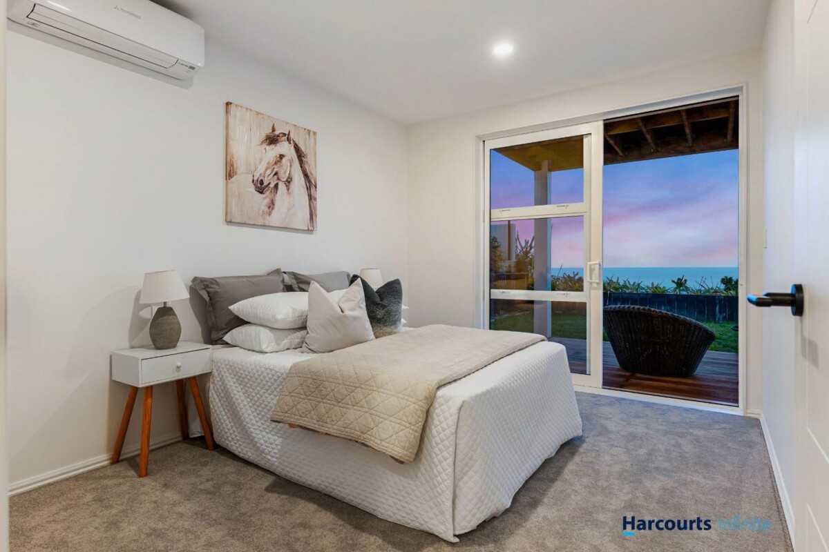 All 5 beds with sea views, 340m2 Brandnew 5 beds + study 4 baths house with double garage on 686m2 section, Central ducted air conditioning + additional heat pumps. Close to shops, transport and local amenities, Easy access to Orewa Beach, 11B Maire Road, Orewa, Auckland