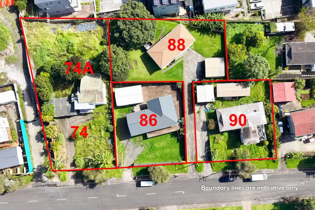 3,562m² Land with RC for 38 Terraced Houses, close to Sylvia Park shopping precinct and established amenities, schools, motorway access, 0.6 km to Panama Road School, 74,74A/86,88,90 Hillside Avenue, Mt Wellington, Auckland