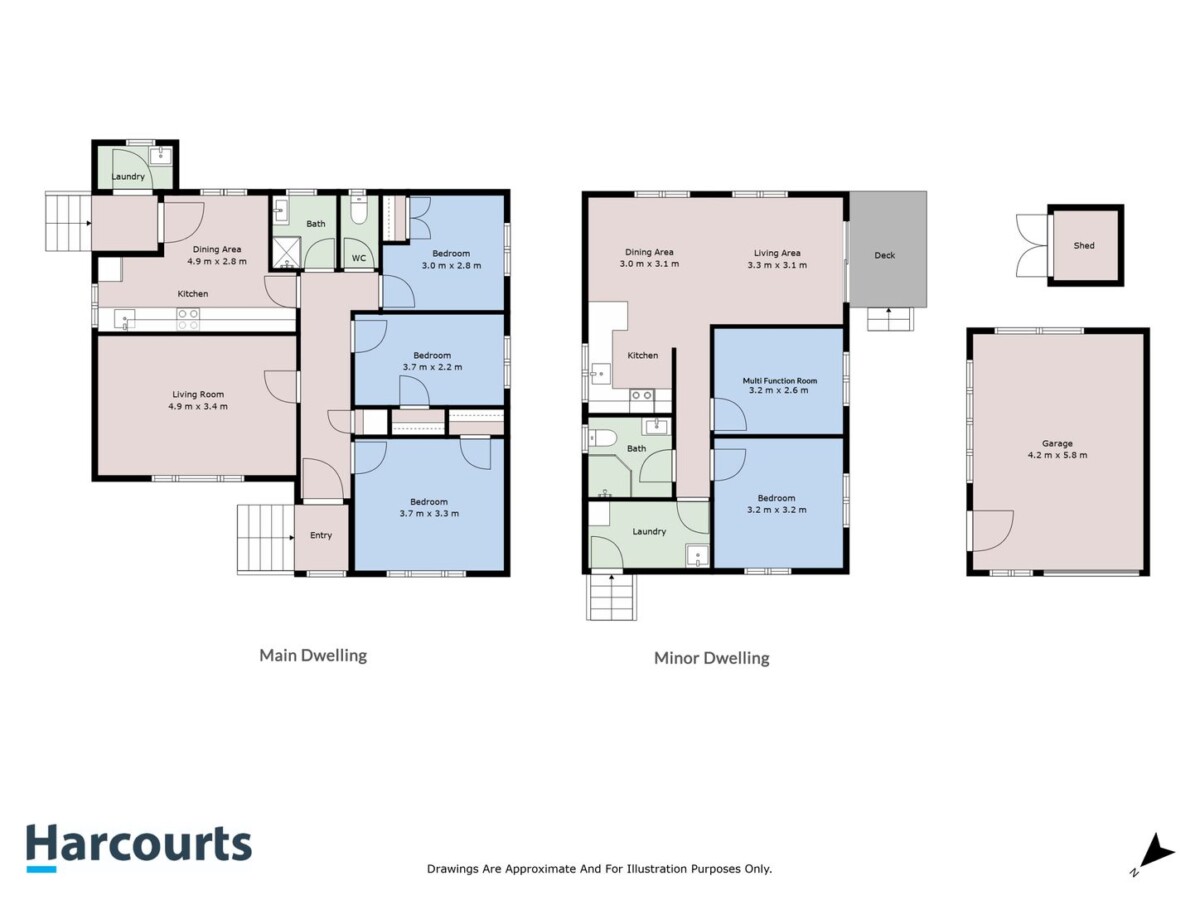 Home and income on 716m2 section, 3 beds 1 bath main home + standalone 2 beds ( 1 bed plus 3.2m x 2.6m flexi room) 1 bath minor dwelling, currently rented With a combined return of $1,135 per week, near schools, parks, shops, and transport routes, 50 Barrys Road, Glendene, Auckland