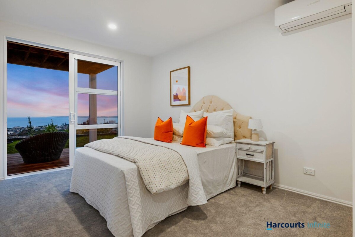 All 5 beds with sea views, 340m2 Brandnew 5 beds + study 4 baths house with double garage on 686m2 section, Central ducted air conditioning + additional heat pumps. Close to shops, transport and local amenities, Easy access to Orewa Beach, 11B Maire Road, Orewa, Auckland