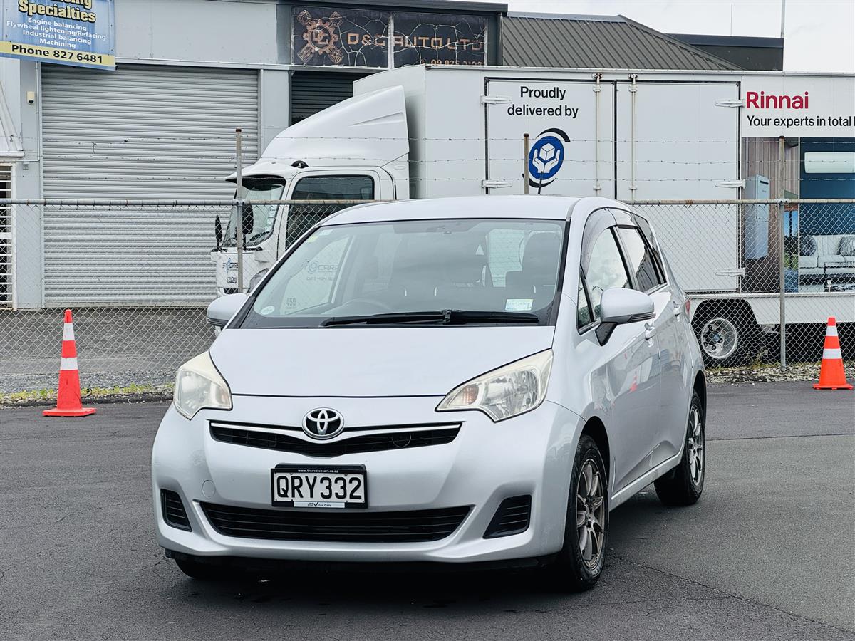 2012 Toyota Ractis Hatchback Automatic, Silver, 5 seats, Petrol, 1 owner, 1,329 cc, 75,500 km