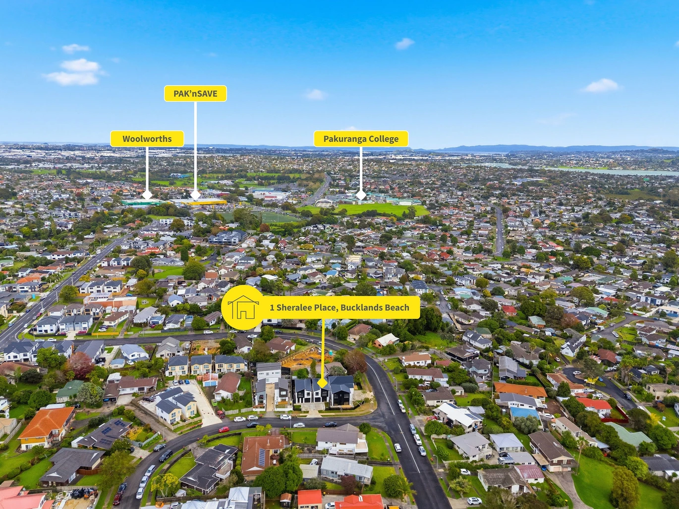 Brandnew standalone 4 beds 2.5 baths home with garage, move-in ready, close to schools, shopping centre, beaches, Lot 2/1 Sheralee Place, Bucklands Beach, Auckland