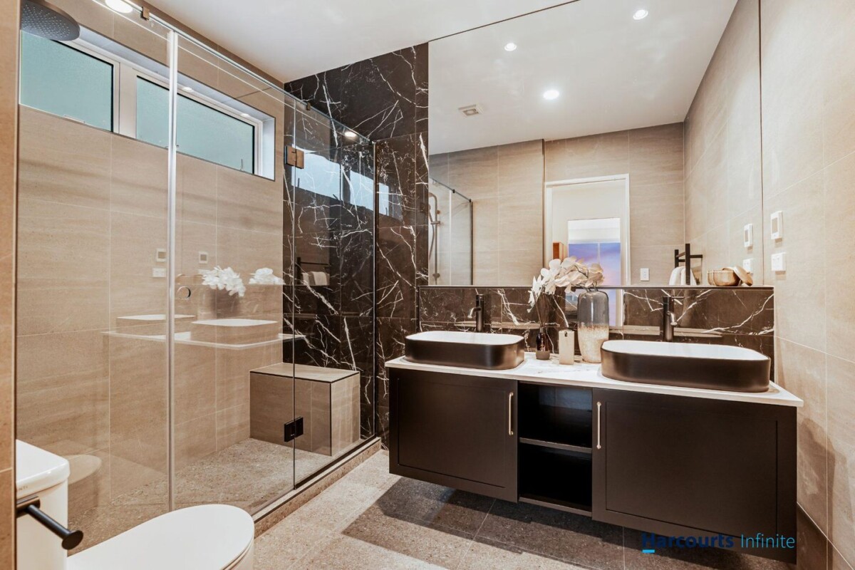 All 5 beds with sea views, 340m2 Brandnew 5 beds + study 4 baths house with double garage on 686m2 section, Central ducted air conditioning + additional heat pumps. Close to shops, transport and local amenities, Easy access to Orewa Beach, 11B Maire Road, Orewa, Auckland