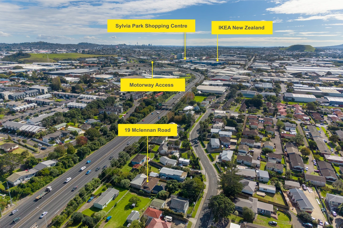Vendor Says Sell – All Offers Considered, 4 beds 2 baths house on share of 1356m2, Recently constructed studio (CCC issued), Relocated 3-bedroom dwelling (unfinished), Expansive garage space, Walking distance to Sylvia Park, IKEA, and public transport (bus & train), Prospective purchasers are advised that certain works on the property may not have obtained neighbouring cross-lease consent, 19 Mclennan Road, Mount Wellington, Auckland