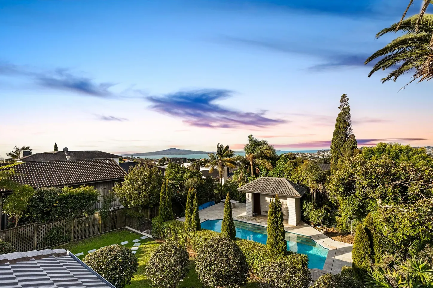 1604m2 site, 6 beds 3.5 baths house with double garage and self-contained flat and tennis court , heated pool and sea views, enjoy it or subdivide without resource consent into another two app 300m2 section {subject to surveyor confirmation) to build two prestige new home, but still keep the original premium home on app 1000 m2 land, 184 Kohimarama Road, Kohimarama, Auckland