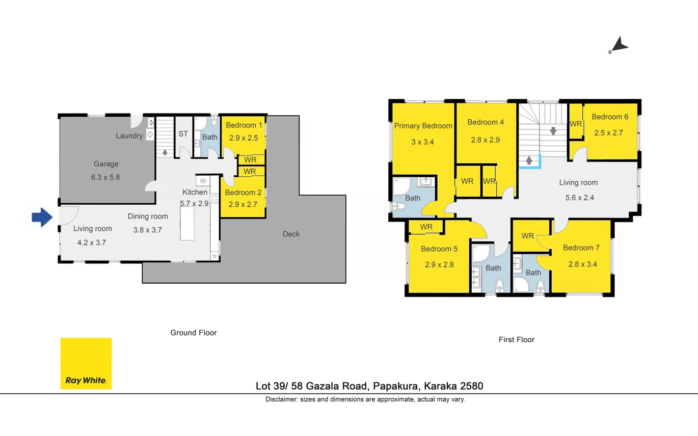 Brandnew 7 beds 4 baths house with double garage on 314m2 section, 2 beds 1 bath ground floor, close to shops, schools, motorway access, 66 Papaka Road, Karaka, Auckland