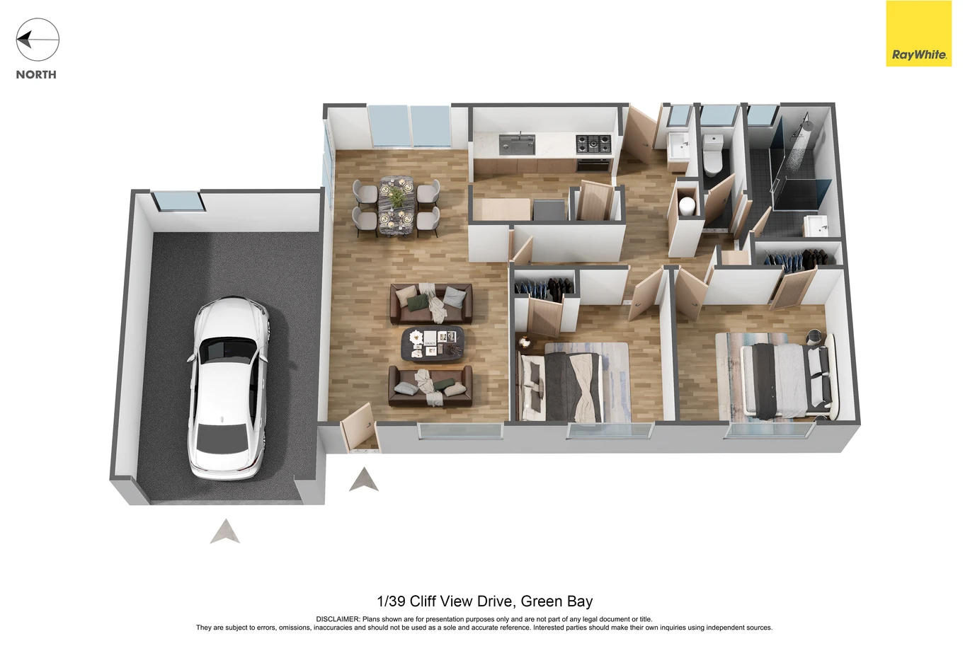 Once in 26 years, Constructed in block, 2 beds 1 bath home with garage, close to Green Bay Village, quality schooling, and public transport, With a park and playground just a short stroll away, 1/39 Cliff View Drive, Green Bay, Auckland