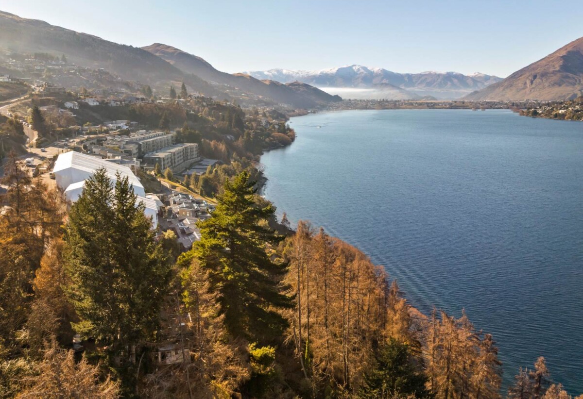 1662m2 section, With a front-row seat to breathtaking 180-degree views of Lake Wakatipu, Adjacent to the scenic Frankton-Queenstown walking/biking track and just minutes from central Queenstown, zoned High Density Residential Zone. 1.6 km to St Joseph’s School (Queenstown), 2.1 km to Queenstown Primary School, 317 Frankton Road, Queenstown, Auckland