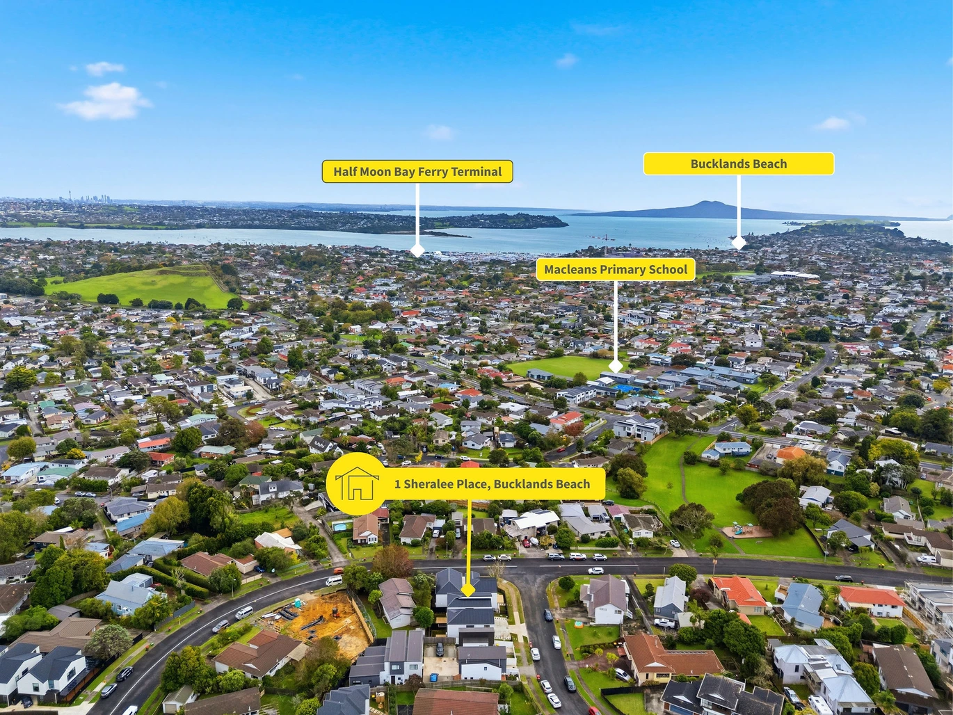 Brandnew standalone 4 beds 2.5 baths home with garage, move-in ready, close to schools, shopping centre, beaches, Lots 1-4/1 Sheralee Place, Bucklands Beach, Auckland