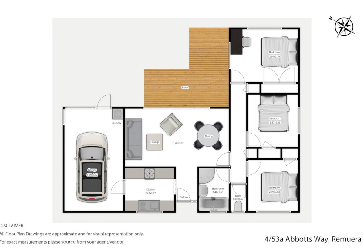 Once in 27 years, Next to Liston Park, Standalone 3 beds 1 bath house wit garage, close to Remuera Golf Course and the Lunn Avenue shops, Meadowbank Shopping Centre, Zoned for Remuera Intermediate and Selwyn College, 4/53A Abbotts Way, Remuera, Auckland