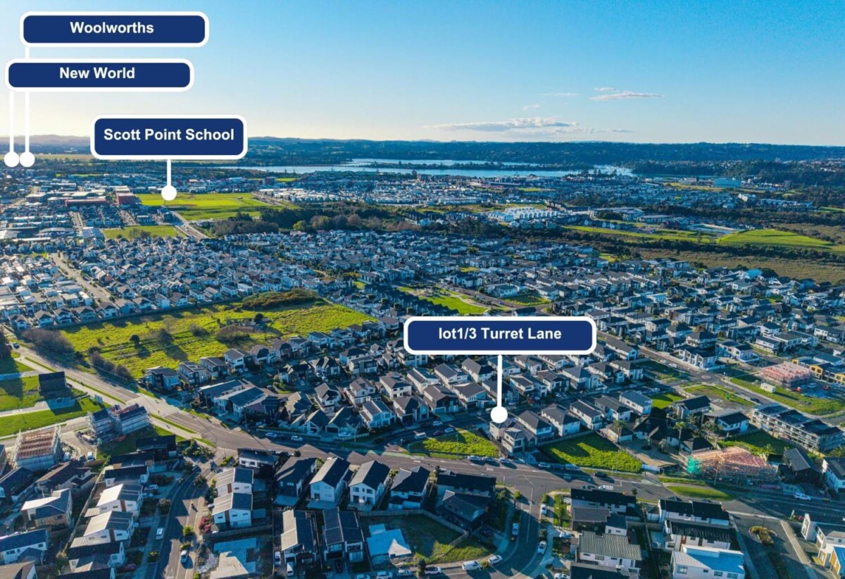Must sell, 10 Year Residential Guarantee, Brandnew 4 beds 2.5 baths house with garage, Easy walk to the beach, 0.7 km to Scott Point School, Lot 1, 3 Turret Lane, Hobsonville, Auckland