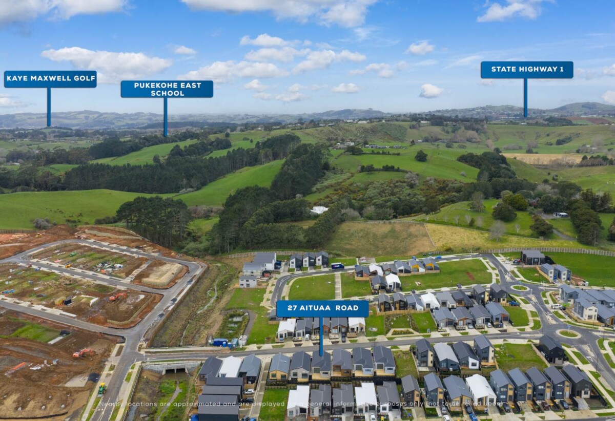 Brandnew standalone 3 beds 2 baths house with garage, close to town centre, schools, easy motorway access, 1.4 km to Valley School, 23 Aituaa Road, Pukekohe, Auckland