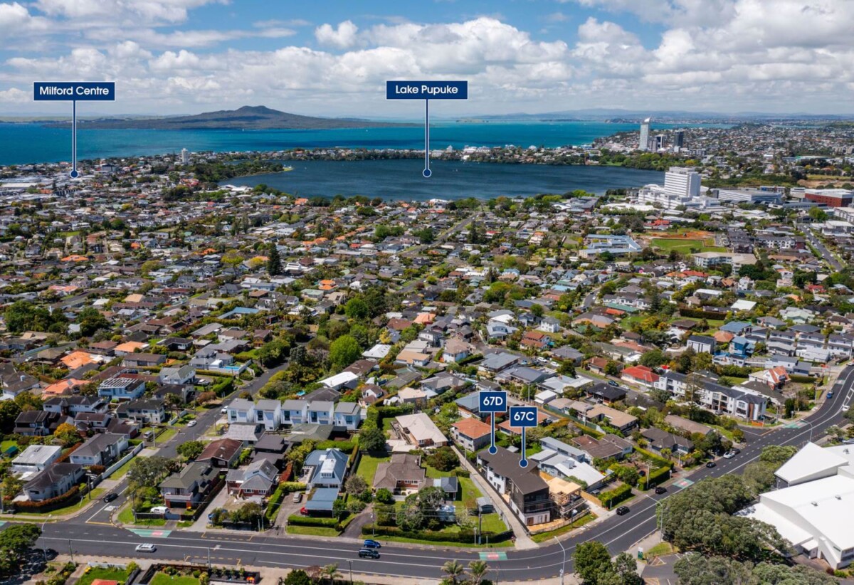 Double Westlake school zone, 10-Year Stamford Building Warranty, Brandnew freehold 4 beds 2.5 baths Duplex home with garage, just a short walk to Smales Farm Bus Station, shops, business hub, and Pak’n Save, schools, easy motorway access, 0.2 km to Forrest Hill School, 67C Forrest Hill Road, Milford, Auckland