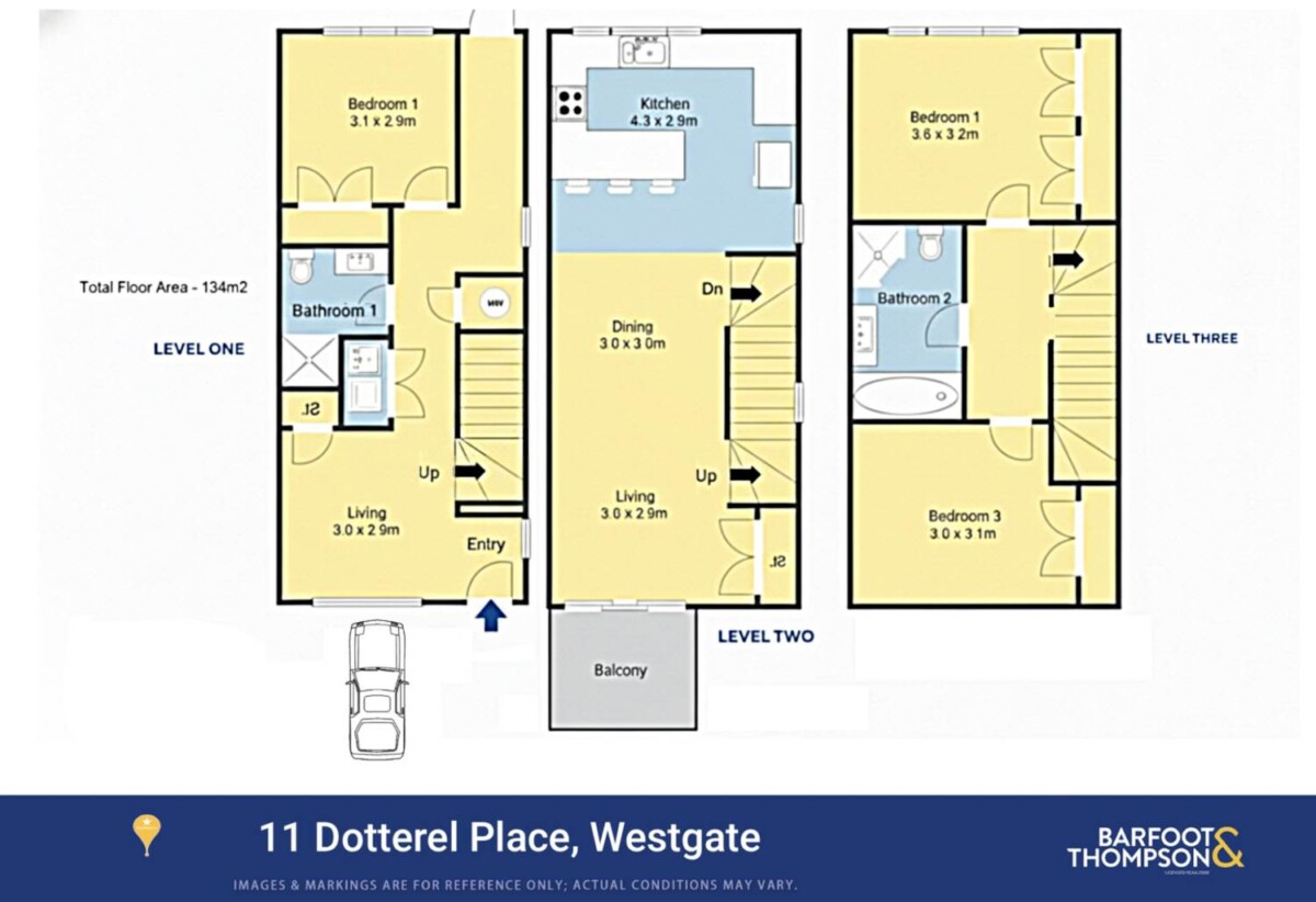 Urgent sale, 134m2 3 beds 2 baths home with car park, Just 480 meters from Westgate shopping precinct, quick motorway access, Furniture package may be included for the right offer, 11 Dotterel Place, Westgate, Auckland