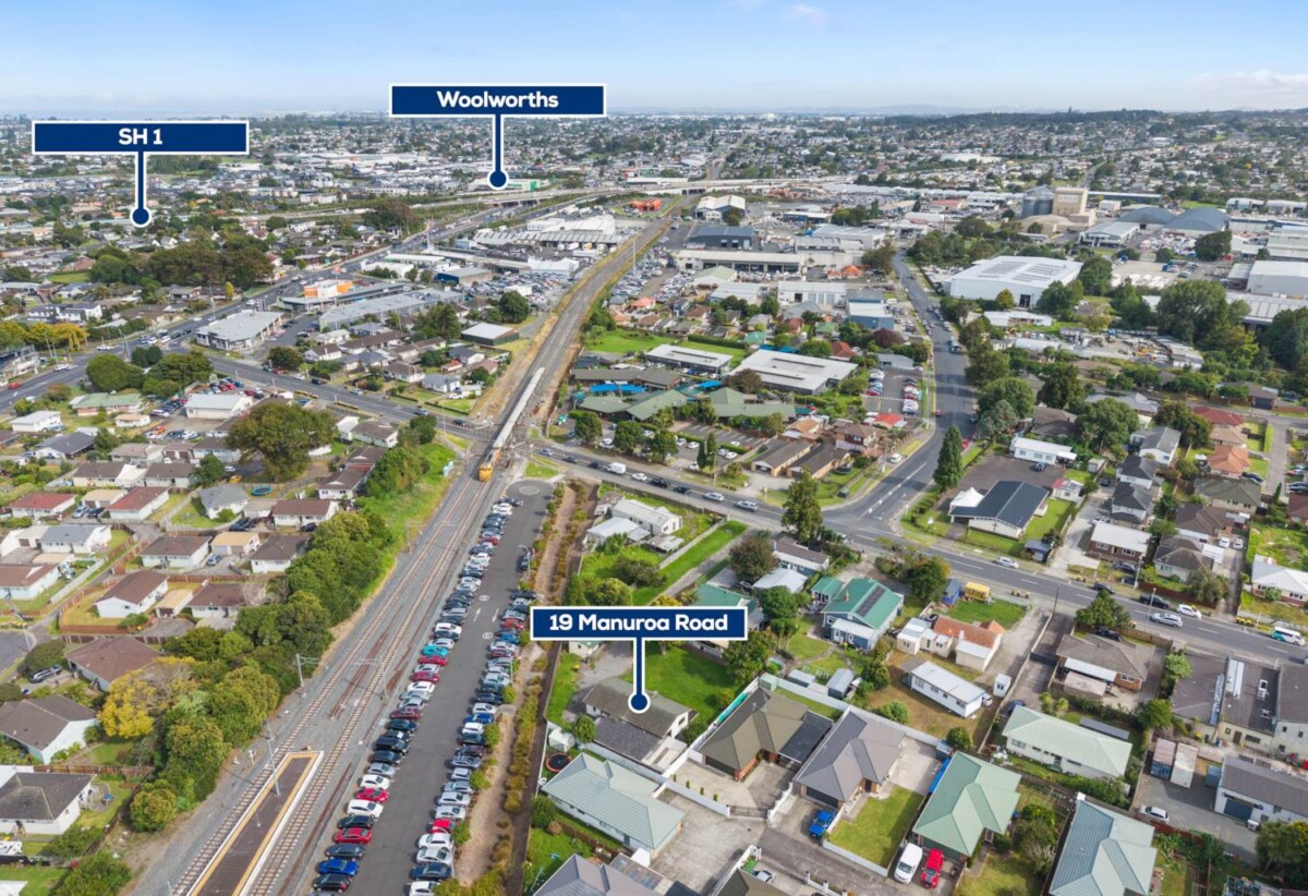 4 beds 1 bath house on 1364m2 section, close to Southgate Shopping Centre, Takanini Town Centre, train station, schools, parks, and easy motorway access, 0.6 km to Takanini School, 19 Manuroa Road, Takanini, Auckland