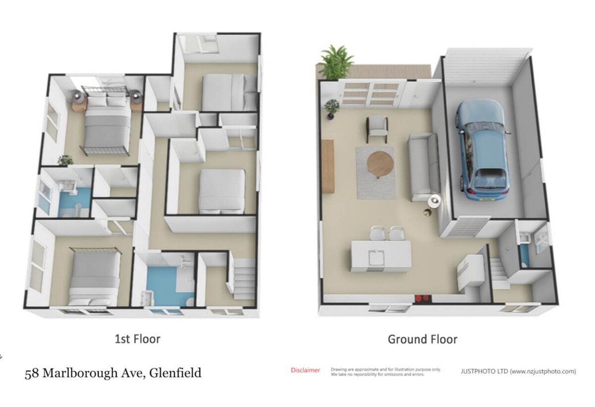 Move-in ready, Brandnew standalone 4 beds 2.5 baths home with garage, lose to Glenfield Mall, Marlborough Primary School, and the popular Oruamo Reserve. easy motorway access, 0.6 km to Glenfield Intermediate School, 58B Marlborough Avenue, Glenfield, Auckland