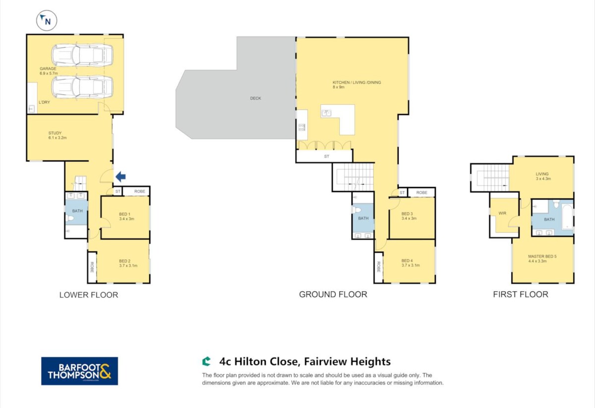 5 beds 3 baths house with double garage on 736m2 section, close to shops, Albany Mall, schools, motorway access, 0.6 km to Oteha Valley School, 4C Hilton Close, Albany, Auckland