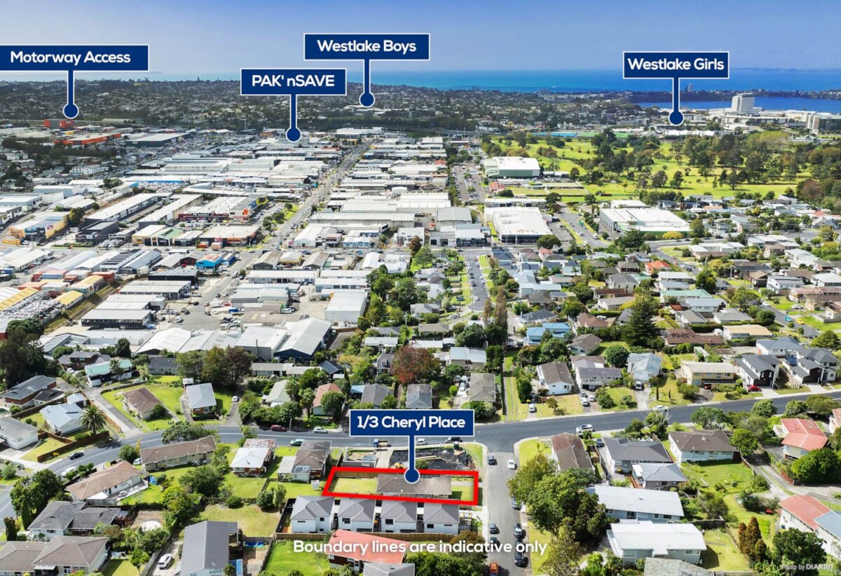 Double Westlake school zone, Brick and tile Two dwellings (2 bed, 1 bath, garage each) on 713m2 section, Services on site, close to motorway access, shops, cafés, and all essential amenities, 1 & 2/3 Cheryl Place, Hillcrest, Auckland