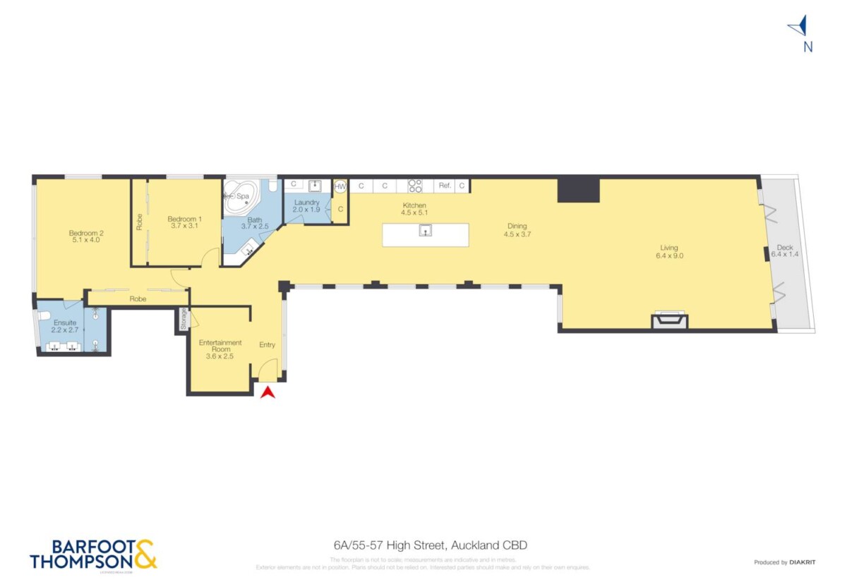 Auckland Girls’ Grammar School zone, Fully renovated, 198m2 2 beds + study room 2 baths 1 car park High St Penthouse apartment, Positioned steps from the City Rail Link transformation, 6A/55-57 High Street, City Centre, Auckland