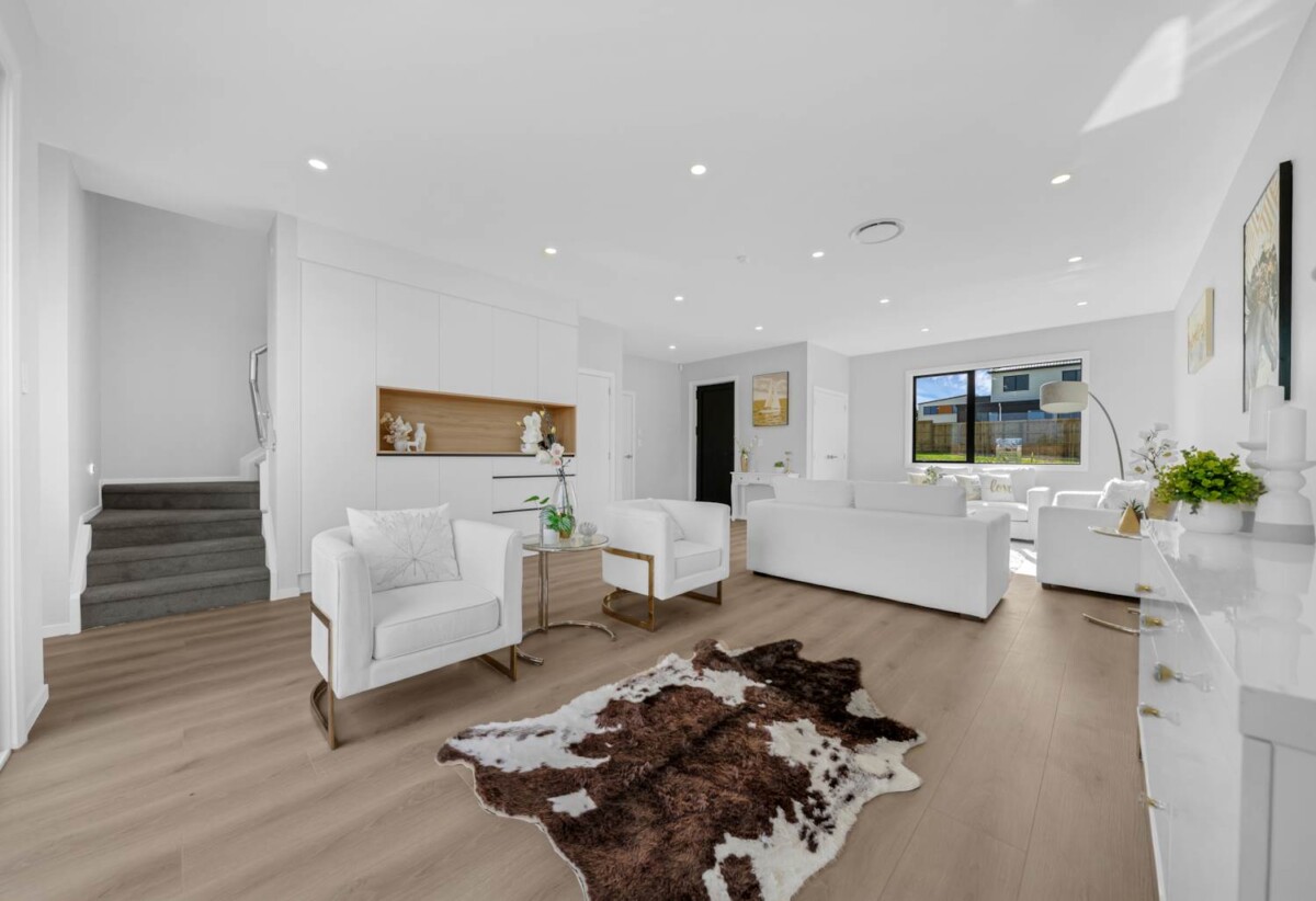 Brandnew 4 beds 2.5 baths house with double garage, close to schools, shops, waterfront walkaway, motorway access, 0.4 km to Mangapikopiko School, 1.7 km to Rosehill College, 4 Kaititiko Road, Karaka, Auckland