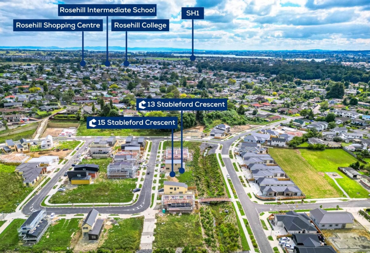 207m2 section for 3 beds house, Approx. GFA 139m², Bellfield Estate – Titles Issued & RC Approved, 0.3km to Opaheke School, 15 Stableford Crescent, Opaheke, Auckland