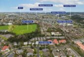 Brick and tile 4 beds + study room 2 baths house with double garage on 575m2 section, Close to a local reserve and playground, walking distance to shops, and just minutes to Albany Mega Centre, motorway access, In zone for Oteha Valley School, Northcross Intermediate, and Long Bay College, 0.5 km to Oteha Valley School, 8 Nimstedt Avenue, Oteha, Auckland
