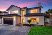 4 beds 2.5 baths house with double garage on 527m2 section, close to the end of a quiet cul-de-sac which borders the Wharf Reserve with its grass areas and trails, close to schools, Massey University, Albany Mall, motorway access, 0.4 km to Albany School, 30 Vinewood Drive, Albany, Auckland
