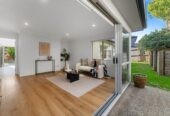 4 beds 2.5 baths house with double garage on 527m2 section, close to the end of a quiet cul-de-sac which borders the Wharf Reserve with its grass areas and trails, close to schools, Massey University, Albany Mall, motorway access, 0.4 km to Albany School, 30 Vinewood Drive, Albany, Auckland