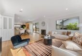4 beds 2.5 baths house with double garage on 527m2 section, close to the end of a quiet cul-de-sac which borders the Wharf Reserve with its grass areas and trails, close to schools, Massey University, Albany Mall, motorway access, 0.4 km to Albany School, 30 Vinewood Drive, Albany, Auckland