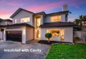 4 beds 2.5 baths house with double garage on 527m2 section, close to the end of a quiet cul-de-sac which borders the Wharf Reserve with its grass areas and trails, close to schools, Massey University, Albany Mall, motorway access, 0.4 km to Albany School, 30 Vinewood Drive, Albany, Auckland