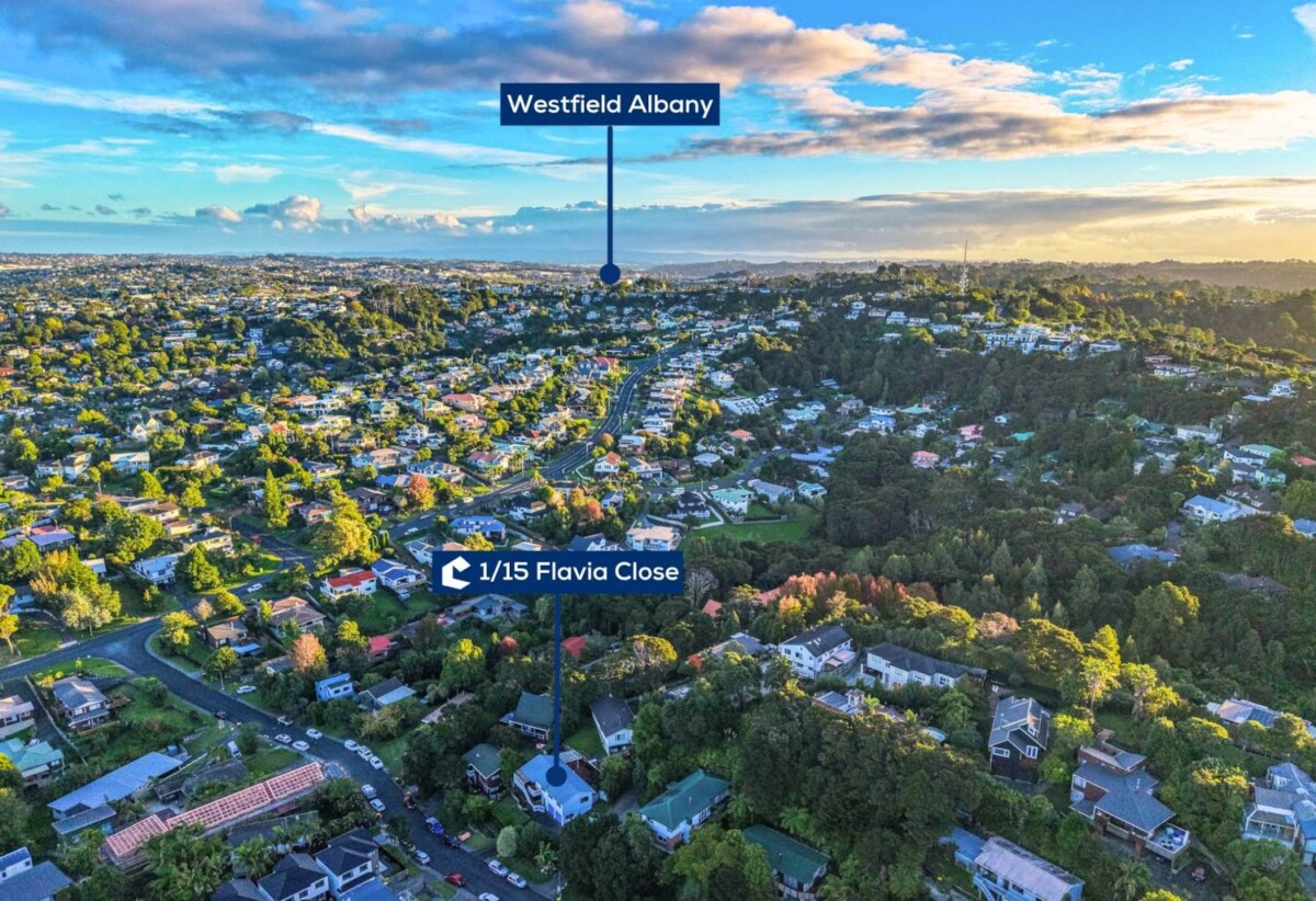 4 beds 2 baths house with double garage and views, Construction: Durable Hardiplank exterior with a classic metal tile roof. 1 km to Long Bay College, 1/15 Flavia Close, Torbay, Auckland