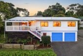 4 beds 2 baths house with double garage and views, Construction: Durable Hardiplank exterior with a classic metal tile roof. 1 km to Long Bay College, 1/15 Flavia Close, Torbay, Auckland
