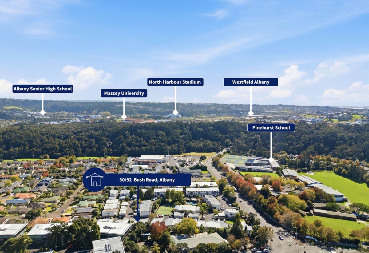 Overseas Owners, 2 beds 1 bath home with garage, enjoy exclusive resident access to swimming pool and tennis court, just moments from Massey University, Westfield Albany, motorway access, 1.2 km to Albany School, 30/92 Bush Road, Albany, Auckland