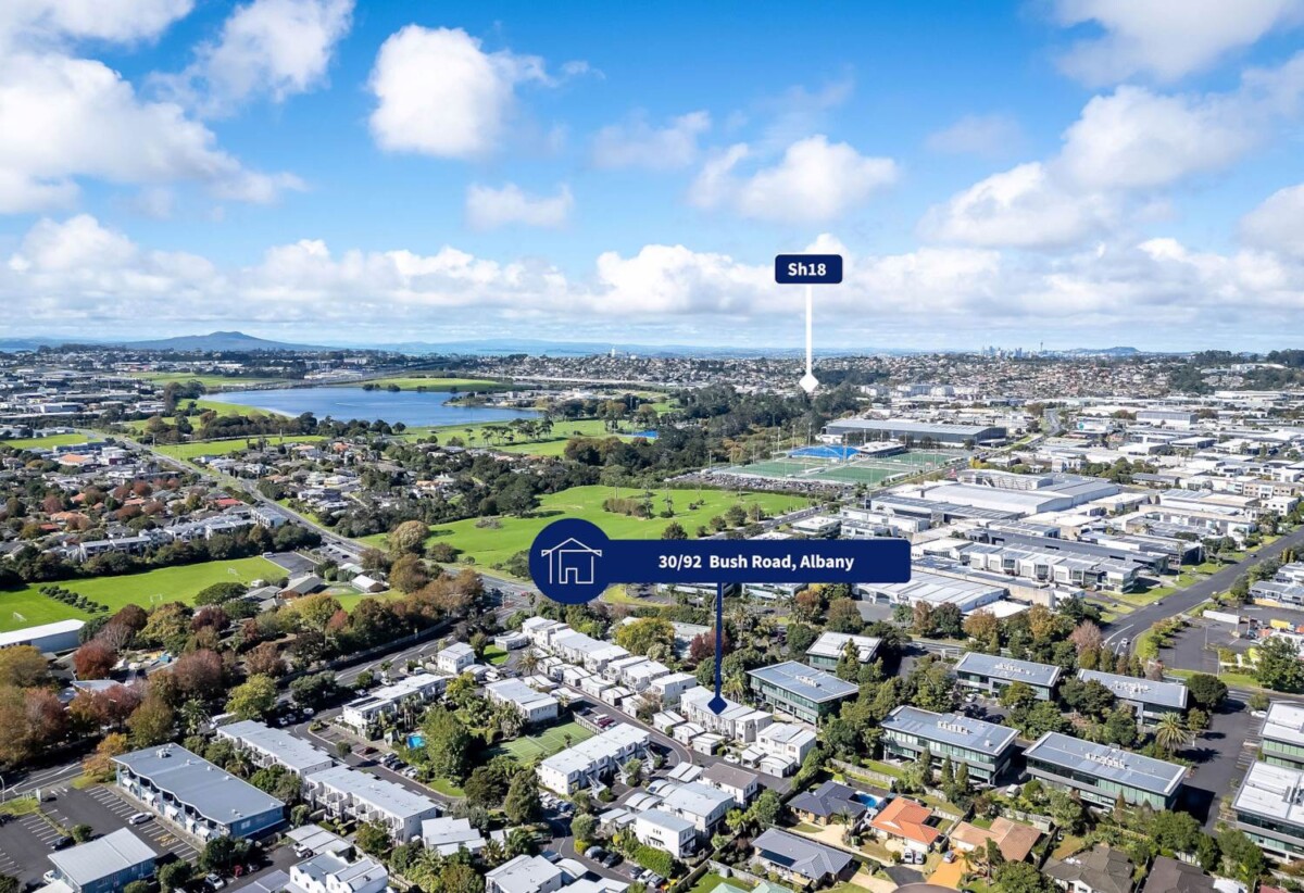 Overseas Owners, 2 beds 1 bath home with garage, enjoy exclusive resident access to swimming pool and tennis court, just moments from Massey University, Westfield Albany, motorway access, 1.2 km to Albany School, 30/92 Bush Road, Albany, Auckland