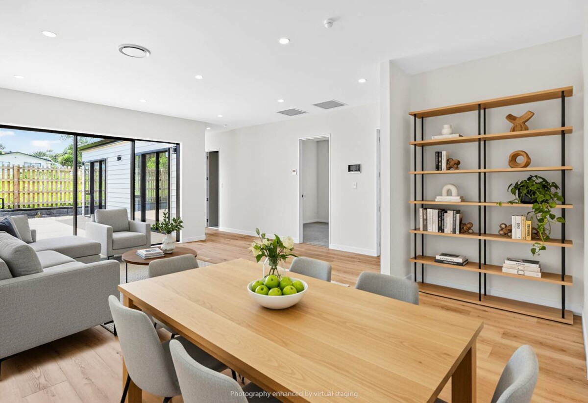 Move-in ready, 2 Kitchens & 2 Ensuites, 163m2 Brandnew 4 beds 3 baths house with double garage on 327m2 section, close to Papakura town centre, schools, 34 Furlough Road, Papakura, Auckland