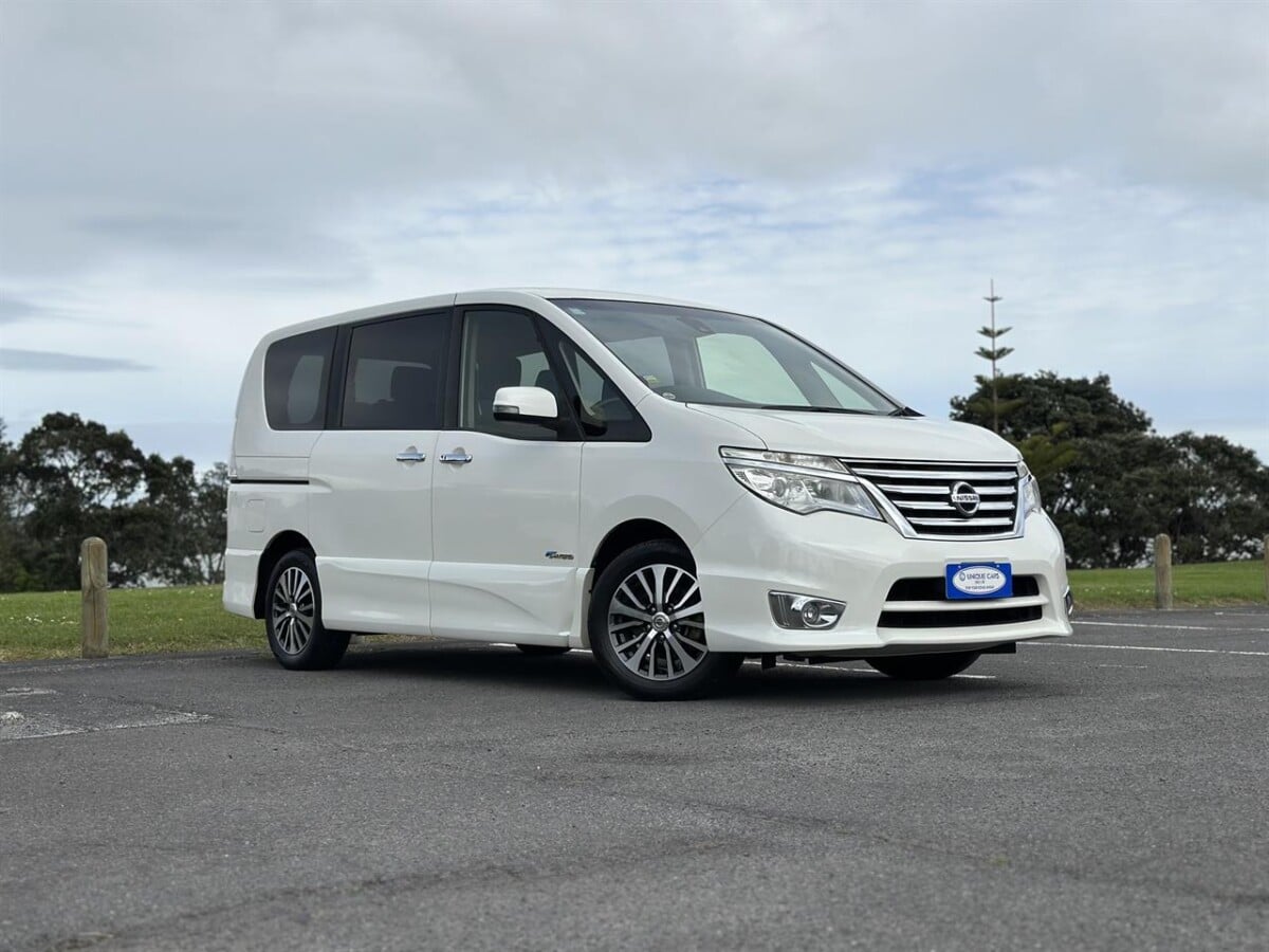 2015 Nissan Serena Highway Star Smart Hybrid, Automatic, 5 Door, Van, Pearl White, 8 seats, 2000cc, Hybrid (Hybrid), 95,876km