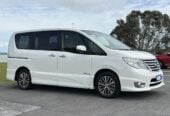 2015 Nissan Serena Highway Star Smart Hybrid, Automatic, 5 Door, Van, Pearl White, 8 seats, 2000cc, Hybrid (Hybrid), 95,876km