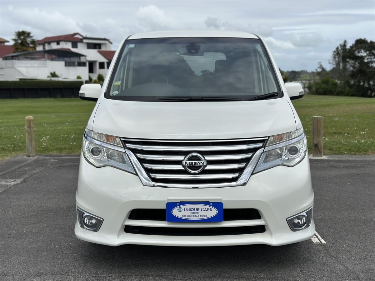 2015 Nissan Serena Highway Star Smart Hybrid, Automatic, 5 Door, Van, Pearl White, 8 seats, 2000cc, Hybrid (Hybrid), 95,876km