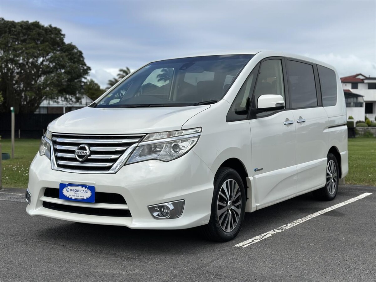 2015 Nissan Serena Highway Star Smart Hybrid, Automatic, 5 Door, Van, Pearl White, 8 seats, 2000cc, Hybrid (Hybrid), 95,876km