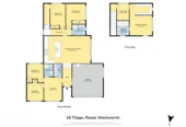 213m2 5 beds 3 baths house with double garage on 582m2 section, 3 beds home plus 2-beds granny, currently rented at $950 per week, Walk to schools & Warkworth town centre, Short drive to beaches, wineries & regional parks, 13 Titapu Road Warkworth, Auckland