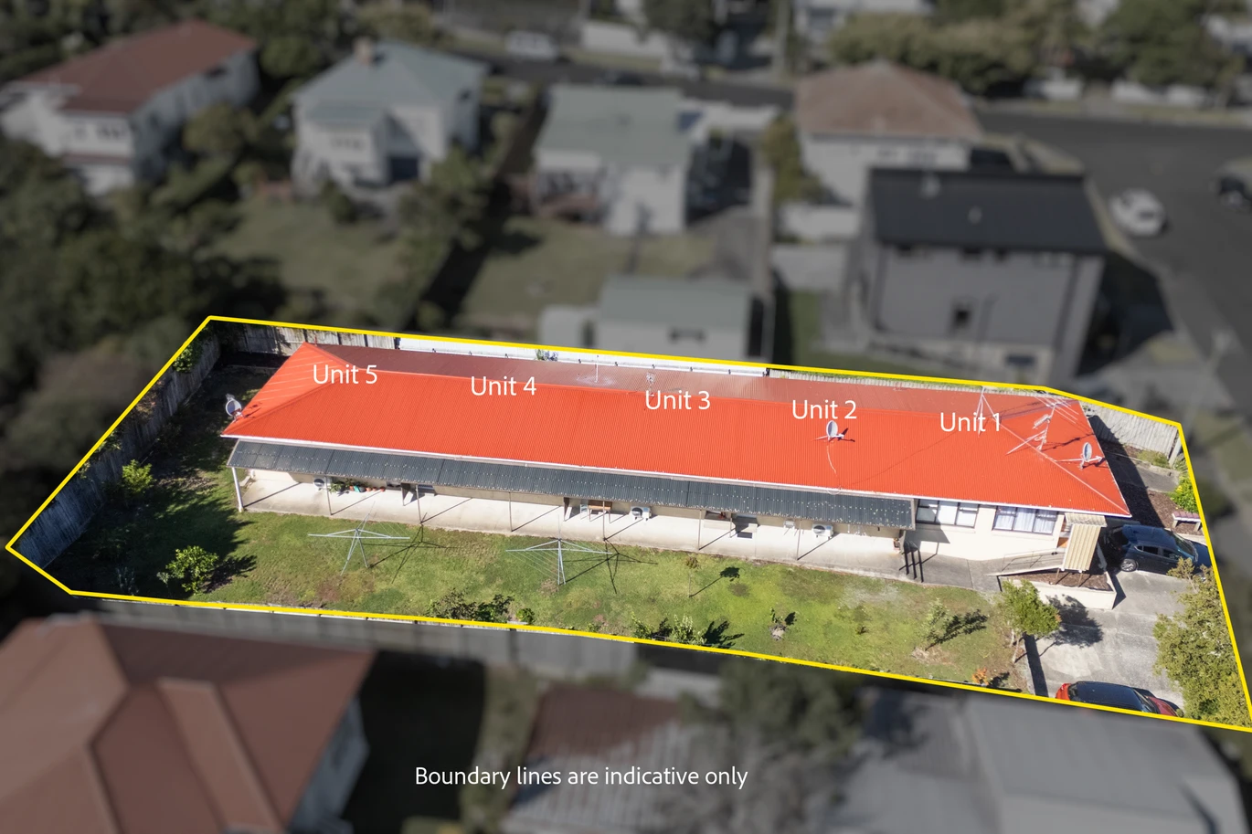 5 x 1-bed units ( each unit 1 bed 1 bath 1 car park) on 835m2 section, offers an estimated rental return of $2,250 per week, minutes from Kingsland and Grey Lynn villages, easy motorway access, schools nearby, including Western Springs College, Mt Albert Grammar School, Auckland Girls’ Grammar School, and Kowhai Intermediate. 1-5/1 Derwent Street, Western Springs, Auckland