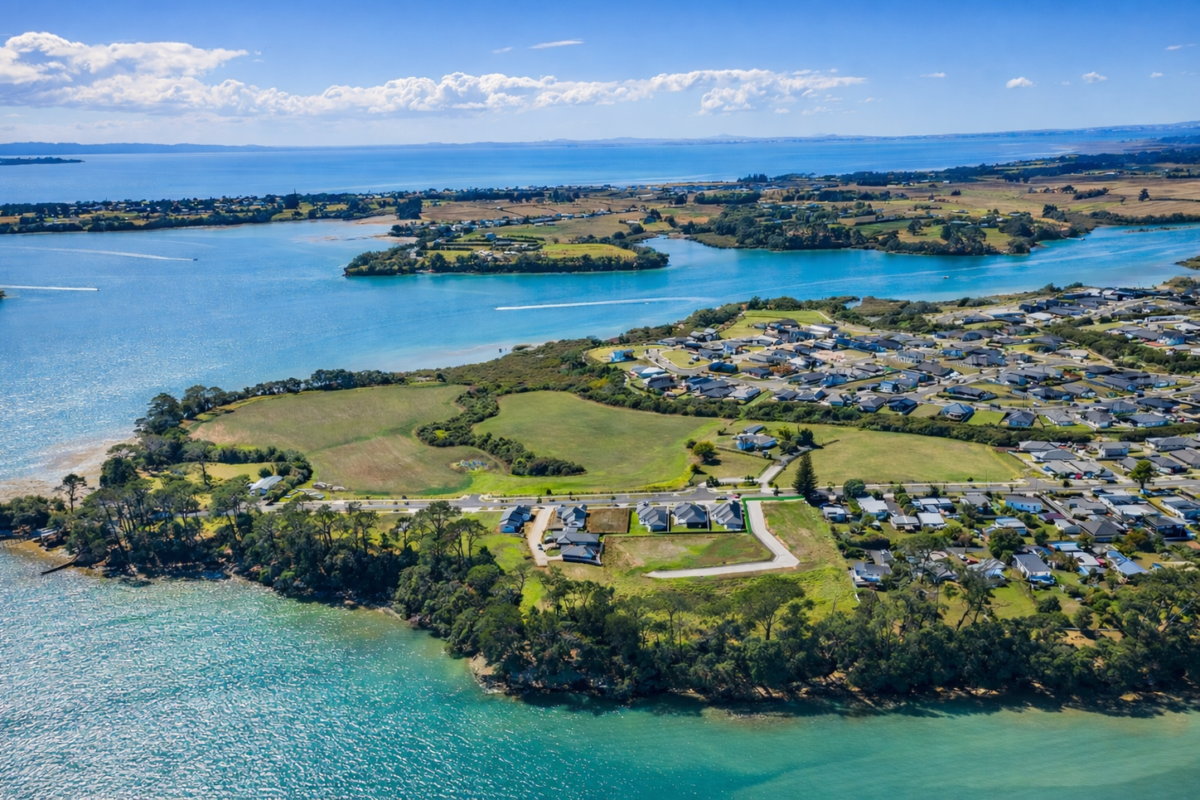 Titles issued – ready to build, 301m2 waterfront section, Services to boundary, Protective covenants in place, Easy drive to Waiuku & Pukekohe, With coastal walkways, a nearby boat ramp, and a thoughtfully planned neighbourhood, 26B McLarin Road, Glenbrook Beach, Auckland