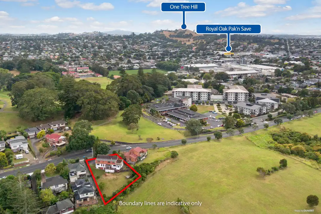 With RC for 5 standalone homes, 5 beds 2 baths house on 1108m2 section, With Royal Oak Shopping Centre and Onehunga Mall nearby, along with quality schooling and amenities, easy motorway access, currently rented, 0.9 km to Royal Oak Intermediate School, 47 Herd Road, Hillsborough, Auckland