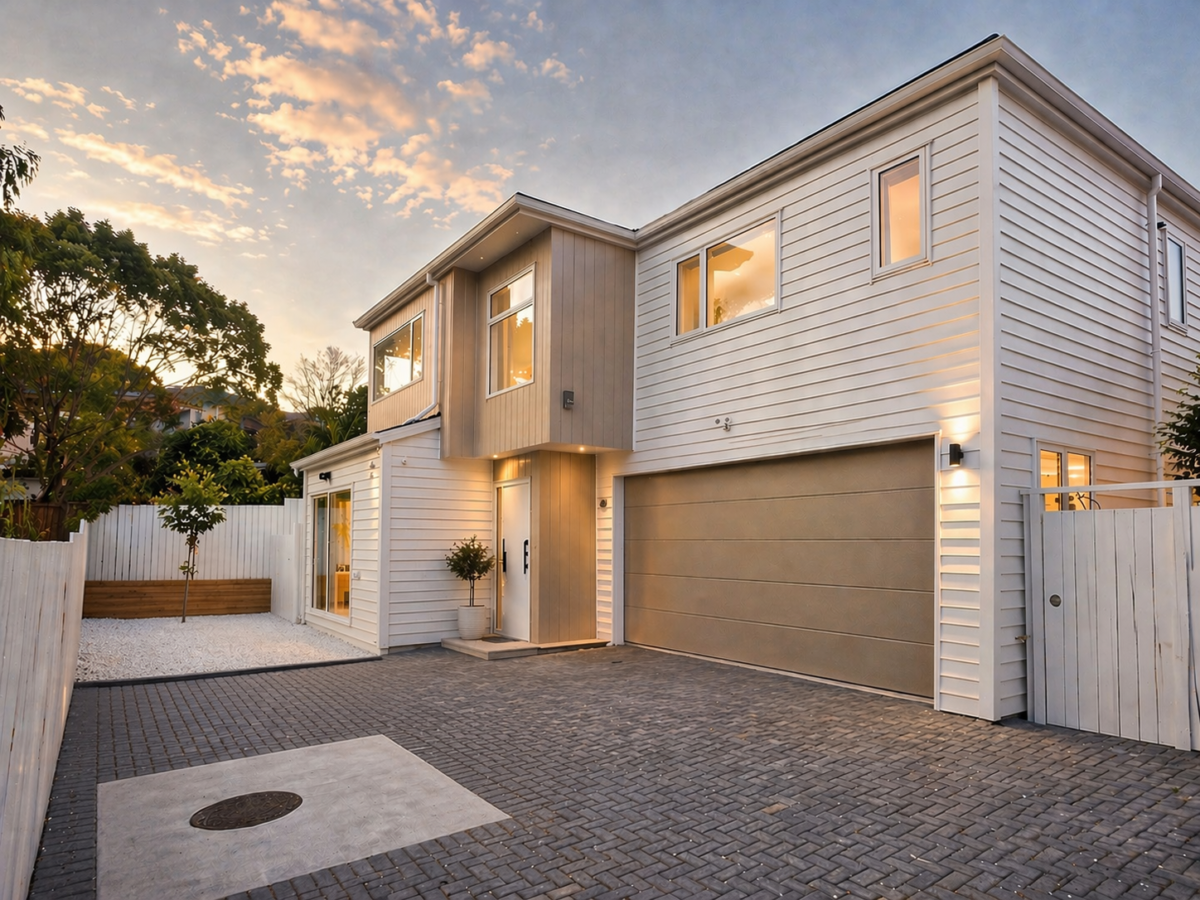 Double Westlake school zone, 220m2 Brandnew standalone 5 beds 3 baths house with double garage on 281m2 section, central air-conditioning, EV- charger ready, easy motorway access, close to shops, supermarkets, schools, parks, Lot 3/42 Merriefield Avenue, Forrest Hill,, Auckland