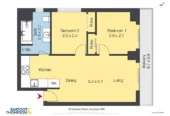 Double Grammar school zone, Freehold 2 beds 1 bath apartment, 51m2 plus a spacious balcony, 1.1 km to Auckland Girls’ Grammar School, 1.7 km to Auckland Grammar, 911/76 Wakefield Street, City Centre, Auckland
