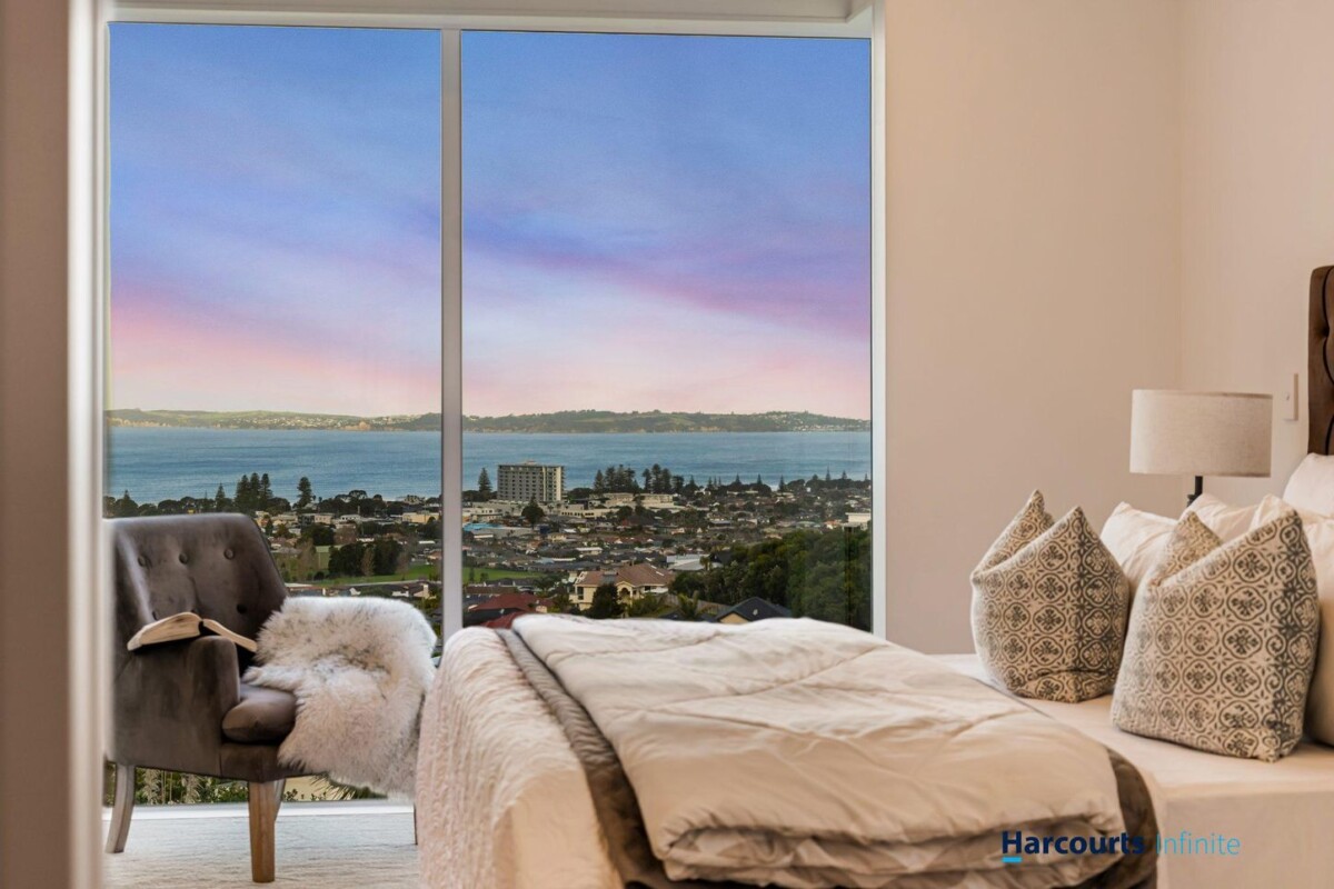 All 5 beds with sea views, 340m2 Brandnew 5 beds + study 4 baths house with double garage on 686m2 section, Central ducted air conditioning + additional heat pumps. Close to shops, transport and local amenities, Easy access to Orewa Beach, 11B Maire Road, Orewa, Auckland